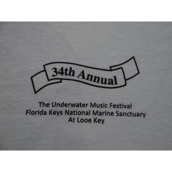 34th Annual Underwater Music Festival Vintage T-Shirt Florida Keys Looe Key - Picture 3 of 4